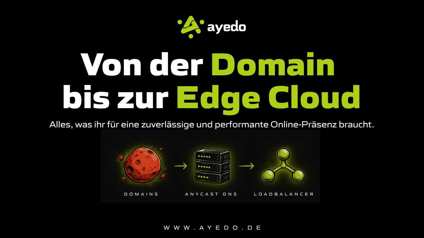 Neu bei ayedo: Domains, Anycast DNS und Edge Cloud aus einer Hand